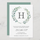 Recherche de green and white invitations Greenery