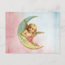 Recherche de lune vintage cartes postales Ange