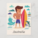 Recherche de surfer en australie cartes postales Sports