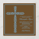 Recherche de croix brune invitations Bleu