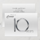 Recherche de 10ème mariage anniversaire invitations Argent