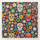 Recherche de motif mexicain dessous de verres Crâne