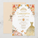 Recherche de floral pêche invitations Quinceañera
