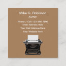 Recherche de correspondant cartes visite Écrivain