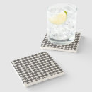 Recherche de motif noir et blanc dessous de verres Vintage