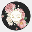 Recherche de monogram floral mariage autocollants Moderne