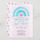 Recherche de watercolor gender reveal invitations Rose et bleu