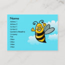 Recherche de abeille heureuse cartes visite Mignon