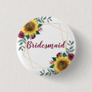 Recherche de tournesols badges Bridesmaid
