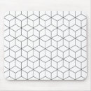 Recherche de géométrique noir et blanc tapis souris Transparent