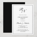 Recherche de noir et blanc fiançailles invitations Fêtes de fiançailles
