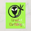 Recherche de extraterrestre cartes postales Drôle