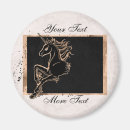 Recherche de licorne noire magnets Cheval