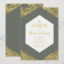 Recherche de vert olive or invitations Tendance