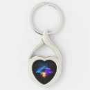 Recherche de coeur brillant porteclés Papillon