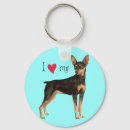 Recherche de pinscher miniature porteclés J'aime ma broche miniature