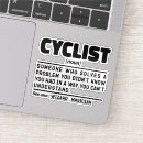 Recherche de cycliste autocollants Slogan