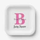 Recherche de baby shower rose assiettes Pour elle
