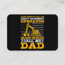 Recherche de operateur cartes visite Excavatrice