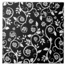 Recherche de floral noir et blanc carreaux Simple