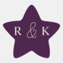 Recherche de initial étoiles autocollants Violet