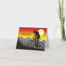 Recherche de vélos vœux cartes Coucher de soleil