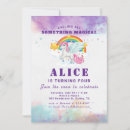Recherche de magique de licorne anniversaire invitations Kawaii