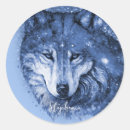 Recherche de loup bleu autocollants Mignon