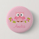 Recherche de rose de hibou badges Mignon