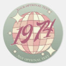 Recherche de anniversaire 1974 autocollants Vintage