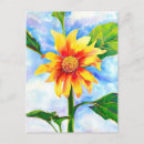 Recherche de peinture de tournesol cartes postales Fleur jaune