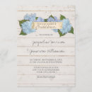 Recherche de hortensias bleus invitations Bride