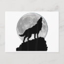 Recherche de lune loup cartes postales Chien