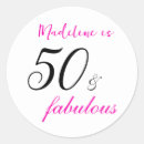 Recherche de cinquantième fête d anniversaire autocollants Élégant