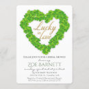Recherche de clover bridal shower invitations Chanceux