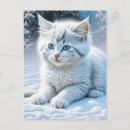 Recherche de chat noël cartes postales Neige