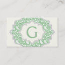 Recherche de monogramme cadre cartes visite Gris