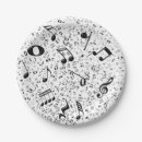 Recherche de notes musique assiettes Noir