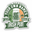 Recherche de pub irlandais autocollants Bière