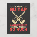 Recherche de musicien drôle cartes postales Guitare