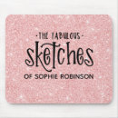 Recherche de scintillement rose tapis souris Élégant