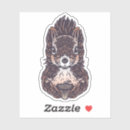 Recherche de animaux forêt autocollants Écureuil