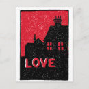 Recherche de amour vintage cartes postales Typographie