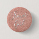 Recherche de fleur rose badges Flower girl