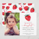 Recherche de de fraise anniversaire invitations Baby girl