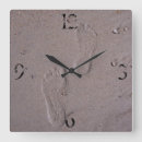 Recherche de empreinte du pied horloges Sable