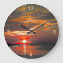 Recherche de murale de coucher du soleil horloges Mer