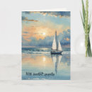 Recherche de bateau en mer vœux cartes Aquarelle