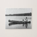 Recherche de canoë puzzles Noir et blanc