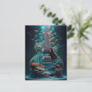 Recherche de guitare électrique cartes postales Instrument